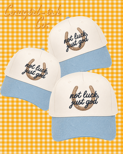 Not Luck, Just God Denim Trucker